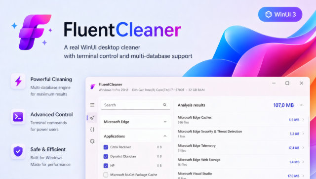 FluentCleaner Classic : le nettoyeur Windows léger qui va droit au but FluentCleaner Classic offre une méthode légère et transparente pour nettoyer les fichiers temporaires de Windows.