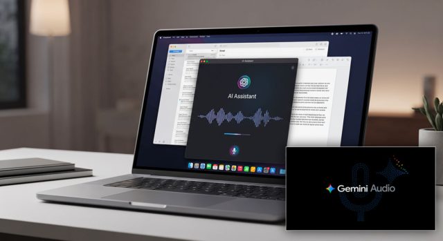 Google intègre les fonctions vocales Gemini à Gmail, Docs et Keep Interface de Google Gemini affichant les fonctionnalités vocales pour Gmail, Docs et Keep sur un écran d'ordinateur.