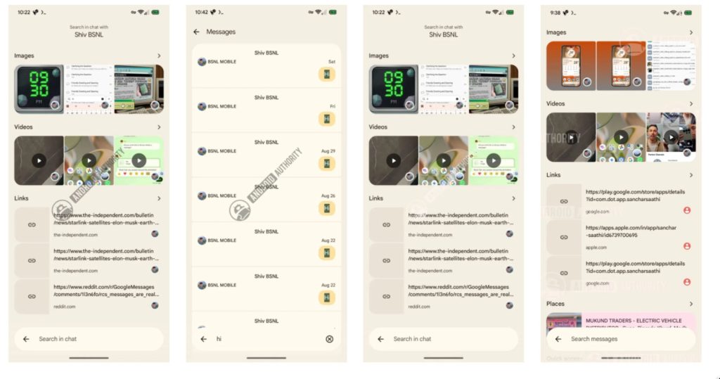 Google Messages prépare une refonte complète de son moteur de recherche interne