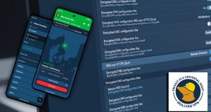 Écran d'ordinateur affichant des paramètres de sécurité réseau et des options de chiffrement DNS Mullvad et Quad9.