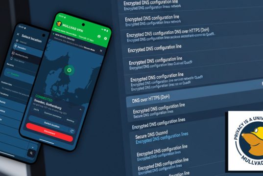 Mullvad ferme ses serveurs DNS publics chiffrés et se tourne vers Quad9 Écran d'ordinateur affichant des paramètres de sécurité réseau et des options de chiffrement DNS Mullvad et Quad9.