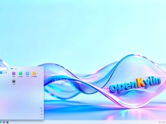 Le bureau openKylin 3.0 sous UKUI 4.24, intégrant des commandes système gérées par intelligence artificielle.