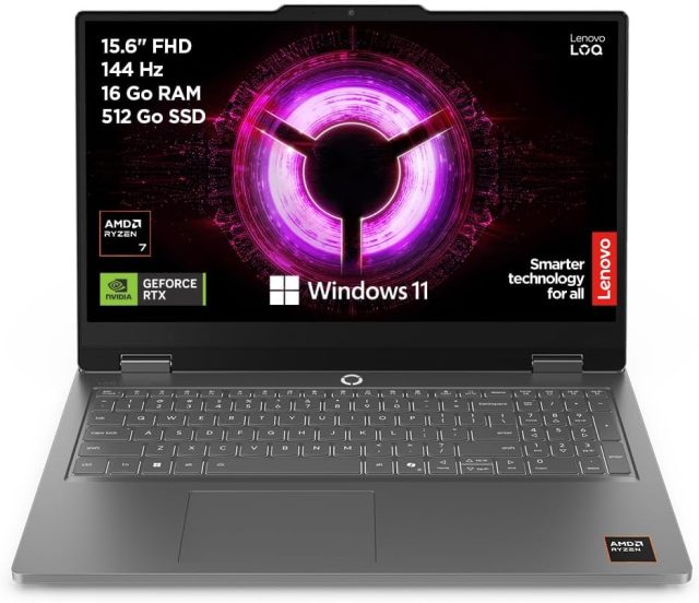 Le PC portable gamer Lenovo LOQ Essential avec Ryzen 7 et RTX 5050 baisse de 400 euros PC portable gamer Ryzen 7 et RTX 5050 à 1099€ (-400€) sur Amazon