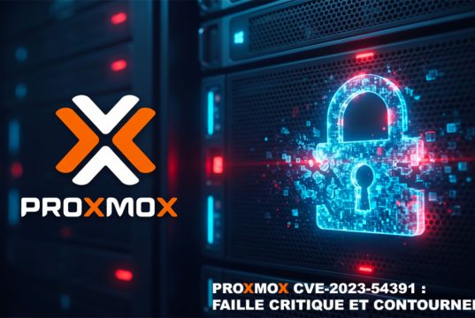 Faille critique Proxmox VE CVE-2023-54391 : contournement d’authentification et exploitation active Capture d'écran illustrant la faille de sécurité CVE-2023-54391 sur l'interface de virtualisation Proxmox VE.