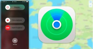 Gros plan sur un iPhone posé sur une table en bois affichant l'option Urgence sur l'écran verrouillé.