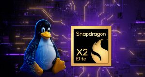 Aperçu de l'environnement Linux Debian 13 fonctionnant sur une puce Qualcomm Snapdragon X2.
