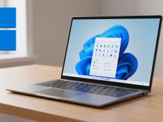 Windows 11 : Microsoft prépare un démarrage nettement plus rapide Écran d'un ordinateur portable affichant le bureau de Windows 11 lors du démarrage rapide.
