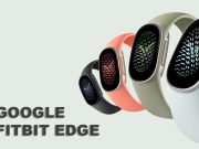 Google officialise le Fitbit Edge avec écran AMOLED, GPS et batterie remplaçable Bracelet connecté Fitbit Edge avec écran AMOLED posé sur un meuble en bois