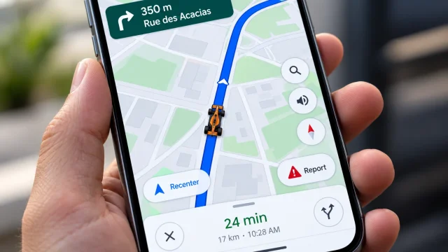 Google Maps : pilotez une McLaren de F1 à la place du curseur de navigation L'application Google Maps permet d'afficher une monoplace McLaren pour guider vos itinéraires.
