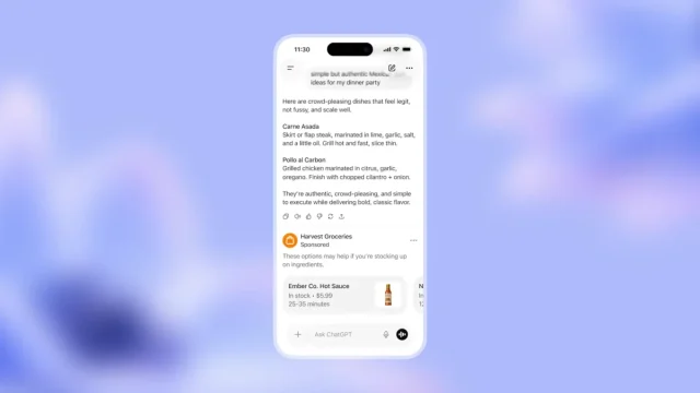 Publicité dans ChatGPT : OpenAI teste des agents sponsorisés pour dialoguer avec les marques Le format publicitaire Sponsored Agents dans ChatGPT donne la possibilité de poser des questions à l'IA d'une marque avant l'achat.