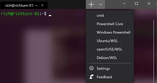 Windows Terminal Onglets