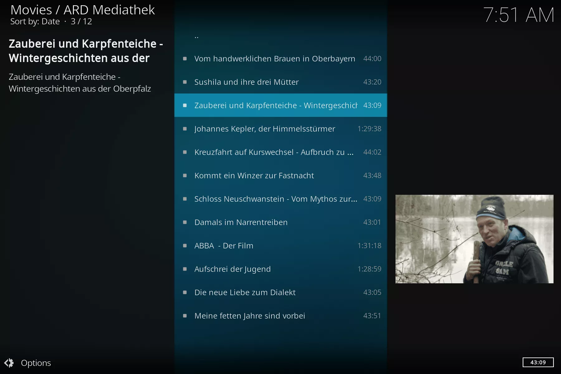 Kodi 19 Interface